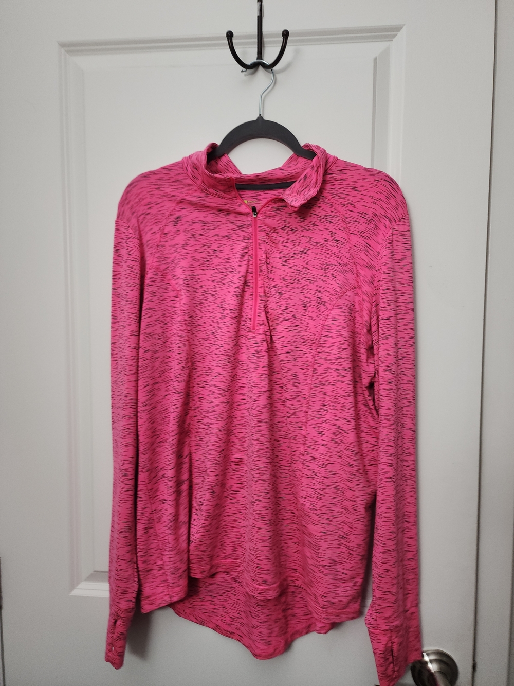 5/$30 Xersion Pink Heather Quarter-Zip Pullover